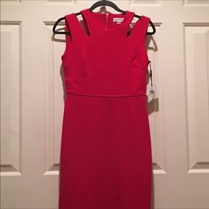 Calvin Klein red dress.